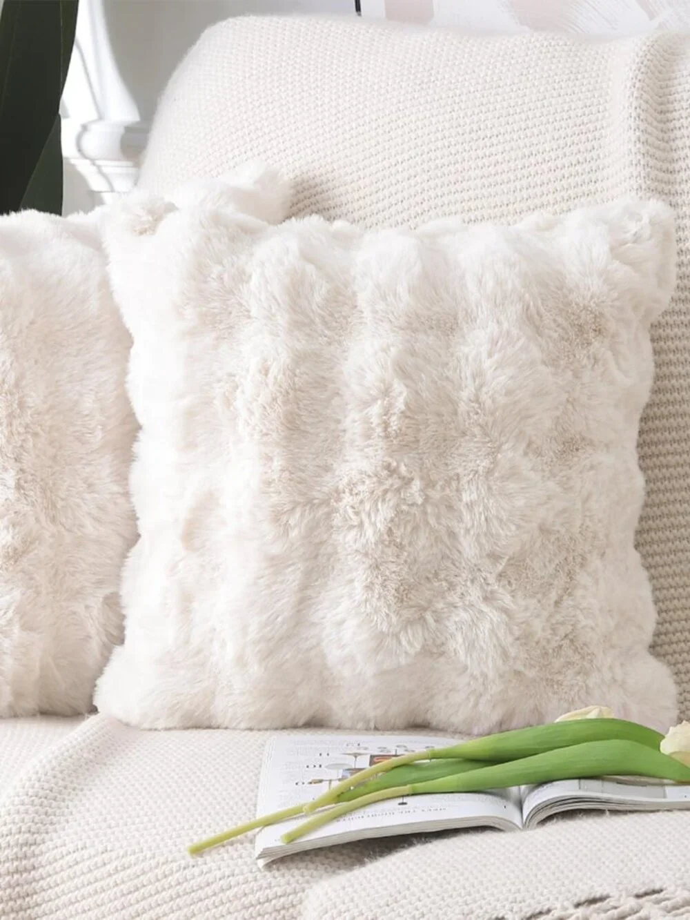 Thick, Plush Luxury Wool Boho Chic Throw Pillow Covers, 22